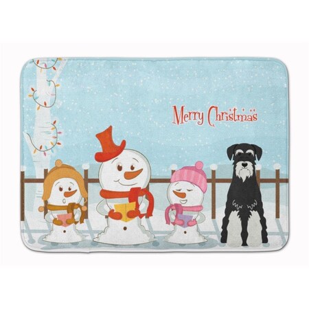 Carolines Treasures Christmas Standard Schnauzer Machine Washable Memory Foam Mat BB2364RUG
